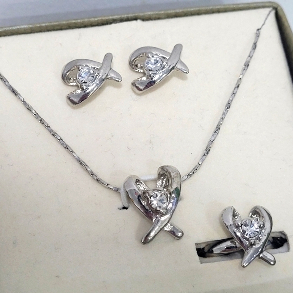 Silver Costume Jewelry Set NWOT